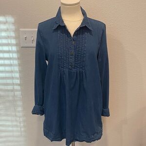 Coldwater Creek Denim Blue Tunic Sz Large